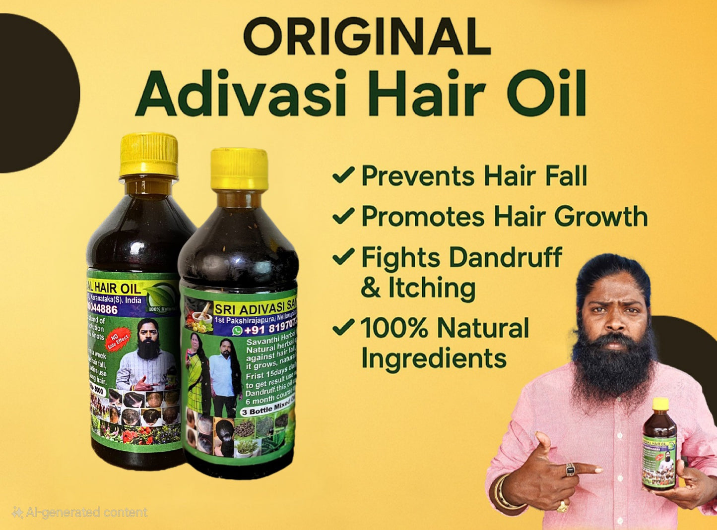 Vinay&Savanthi Adivasi Herbal Hair Oil