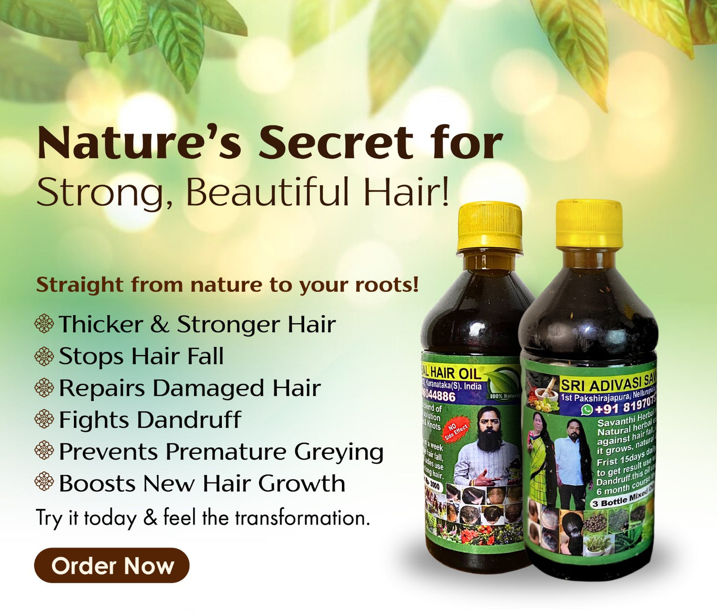 Vinay&Savanthi Adivasi Herbal Hair Oil