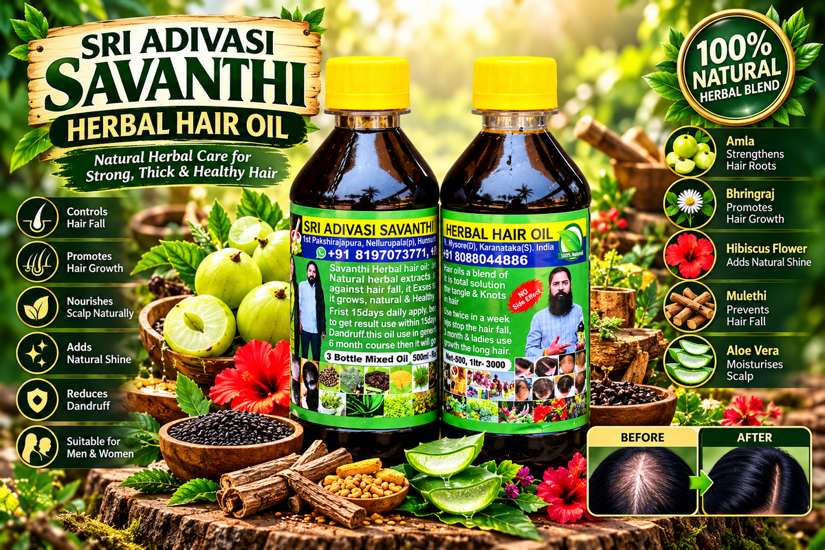 Vinay&Savanthi Adivasi Herbal Hair Oil